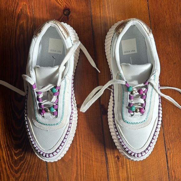 Dolce Vita Shoes - Hemline exclusive beads sneaker size 9 worn once Mardis gras dolce vita